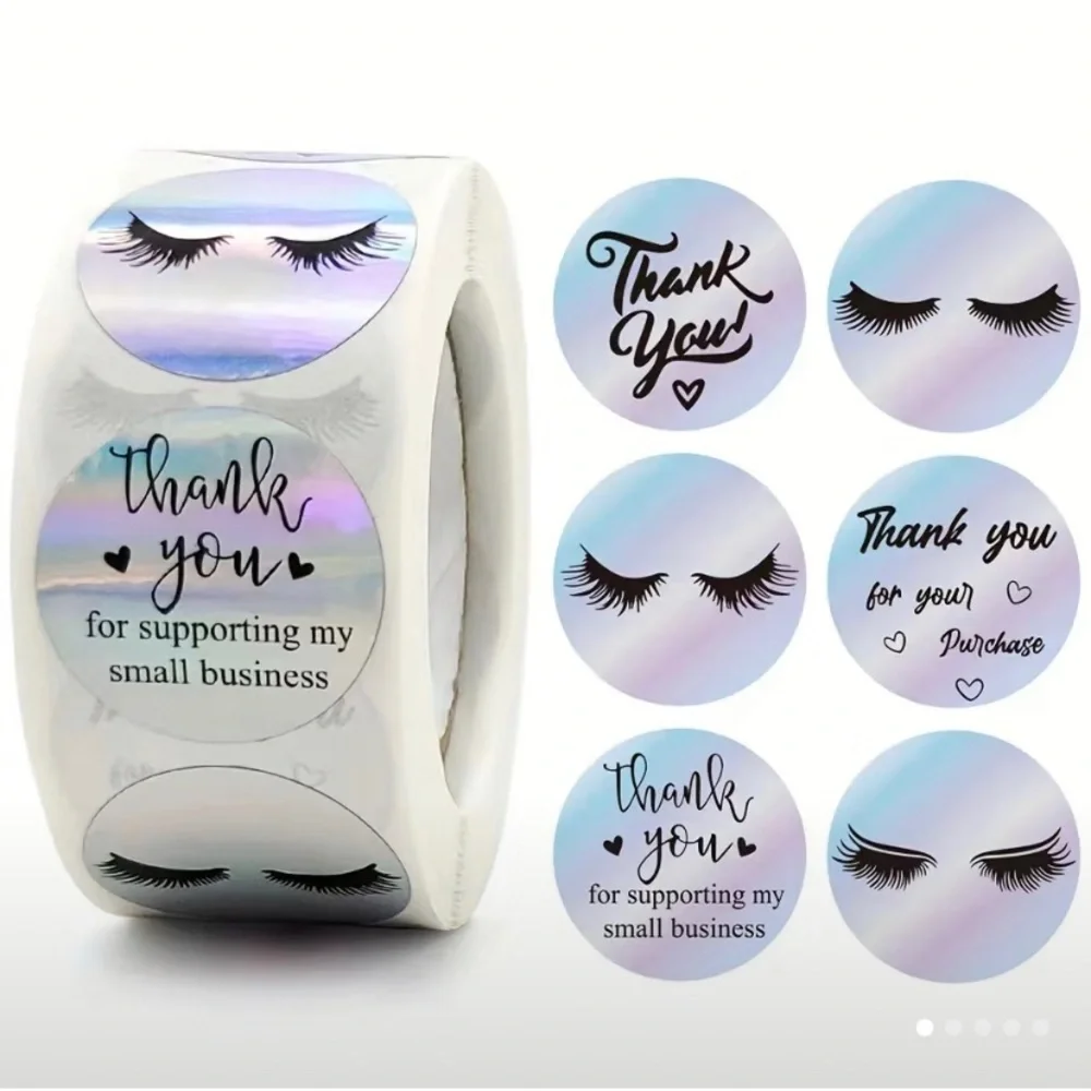 500pcs‎ laser thank you stickers